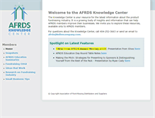 Tablet Screenshot of afrdsknowledgecenter.org